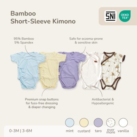 Petit Beary Bamboo Short Sleeve Kimono - Jumper Bayi