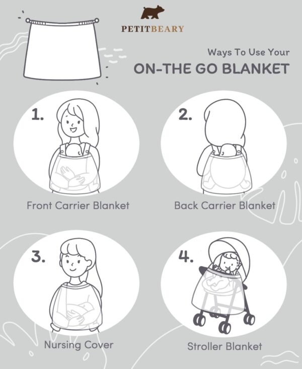 1.0 TOG Bamboo On-The-Go Blanket /Selimut Stroller/Nursing Cover