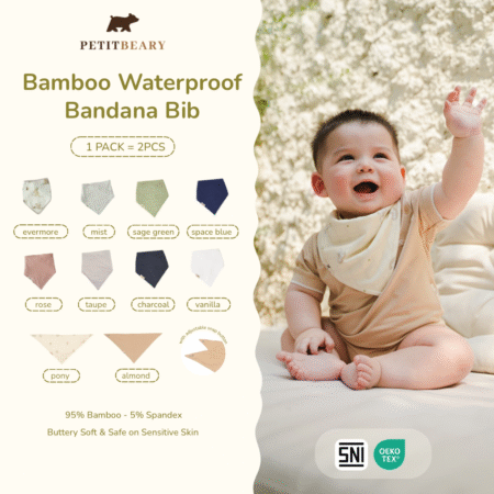 Bamboo Waterproof Bandana Bib 0m+ | Petit Beary