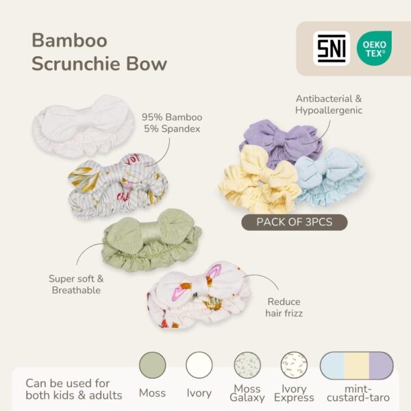 PETIT BEARY - Bamboo Scrunchie Bow Hair Tie