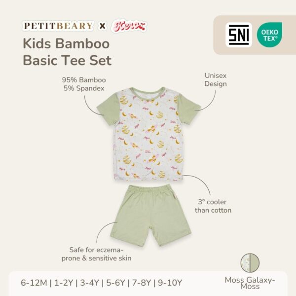 Petit Beary x Kero Kids Bamboo Basic Tee Set - Setelan Baju Anak