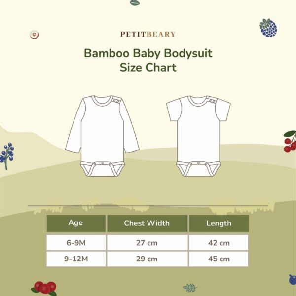 Petit Beary Short-Sleeve Long-Sleeve Baby Bamboo Bodysuit