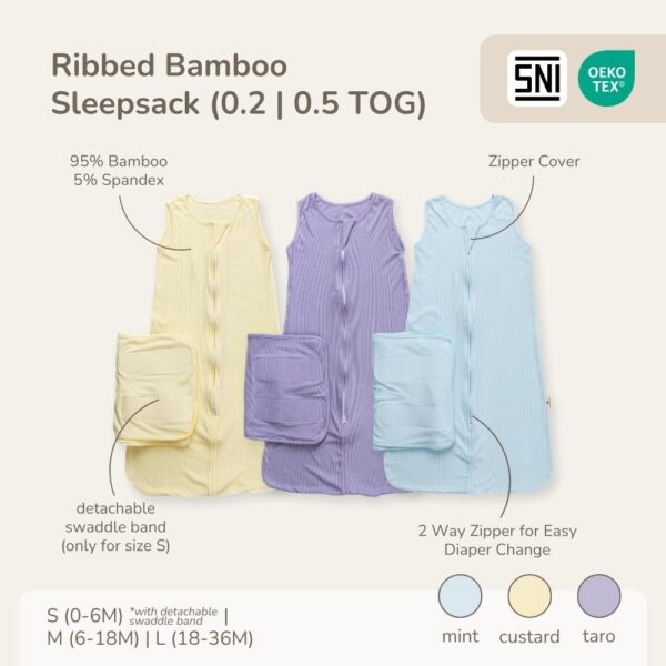PETIT BEARY - Ribbed Bamboo Sleepsack