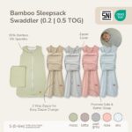 Petit Beary Bamboo Sleepsack Swaddler Wearable Blanket / Bedong Instan
