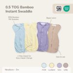 Bamboo 0.5TOG Instant Swaddle Petit Beary - bedong instant bayi newbor