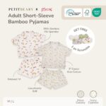 Petit Beary x Kero Women Short-Sleeve Bamboo Pyjamas Short pants - Piyama Bamboo Wanita Celana Pendek