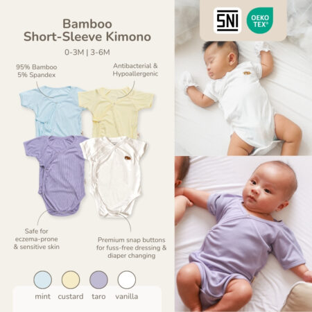 Petit Beary Bamboo Short Sleeve Kimono - Jumper Bayi