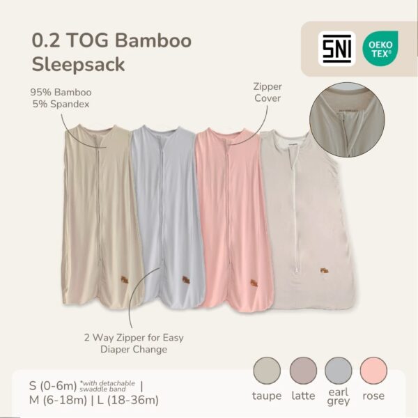 0.2 TOG Bamboo Sleepsack Wearable Blanket 0-36M | Petit Beary