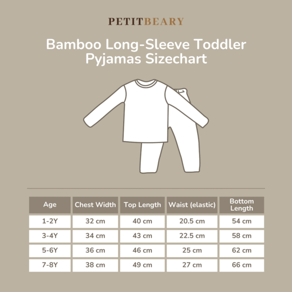 Petit Beary Piyama Anak Lengan Panjang Bamboo Bermotif – Toddler Long Sleeve Bamboo Pyjamas – Arctic Pattern