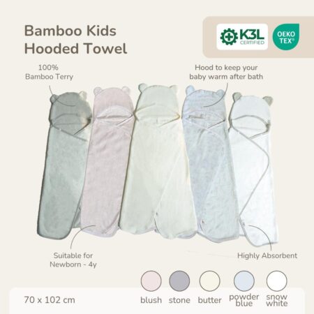 Petit Bery Bamboo Hooded Towel - Handuk Topi Bayi