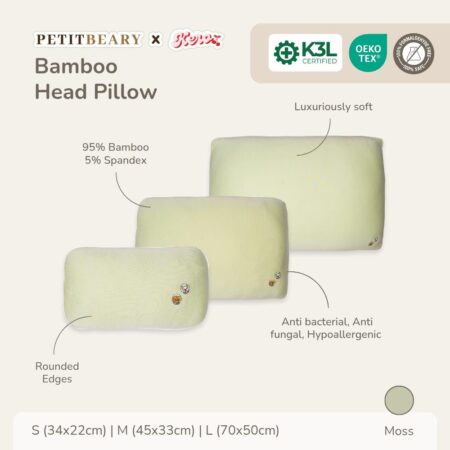 Petit Beary x Kero Bamboo Head Pillow and Case - Bantal dan Sarung Anak Bayi Dewasa
