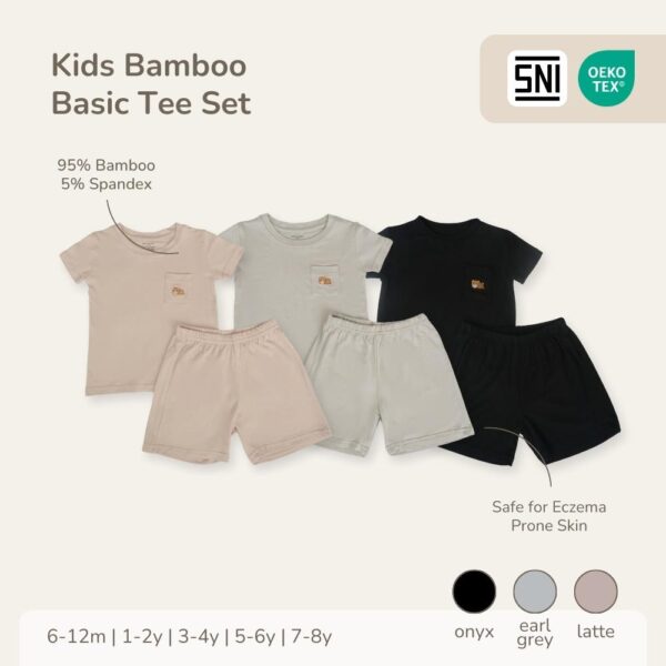 Petit Beary Kids Bamboo Basic Tee Set