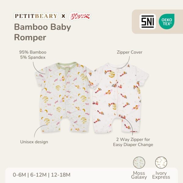 Petit Beary x Kero Bamboo Baby Romper - Jumper Anak Bayi