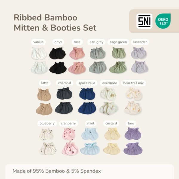 Petit Beary Bamboo Mittens and Booties Set - sarung tangan kaki