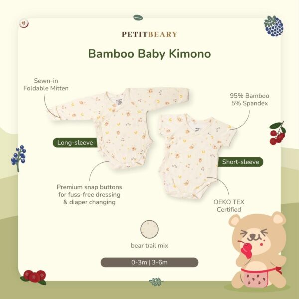 Petit Beary Bamboo Short Sleeve - Long Sleeve Kimono