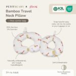 Petit Beary x Kero Travel Neck Bamboo Pillow - Bantal Leher Bamboo Anak Dewasa Travel