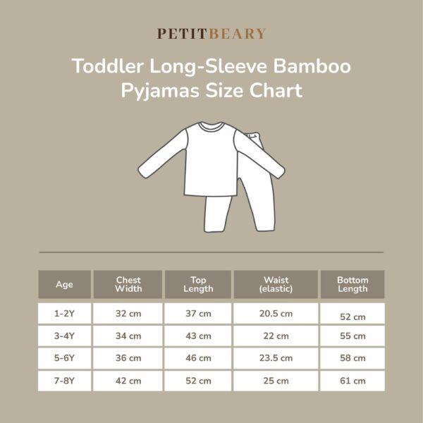 Toddler Long-Sleeve Bamboo Pyjamas Multicolor - Petit Beary