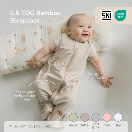 Petit Beary - 0.5TOG Bamboo Sleepsack/ Wearable Blanket/ Selimut Anak