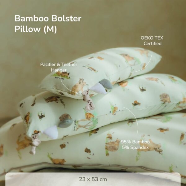 PETIT BEARY - Bamboo Bolster  Pillow Medium M  -  Guling Bantal Anak  Bayi