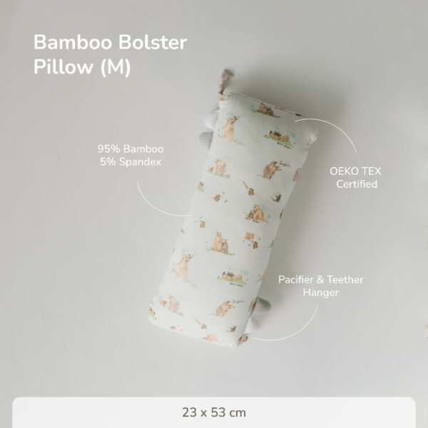 PETIT BEARY - Bamboo Bolster  Pillow Medium M  -  Guling Bantal Anak  Bayi