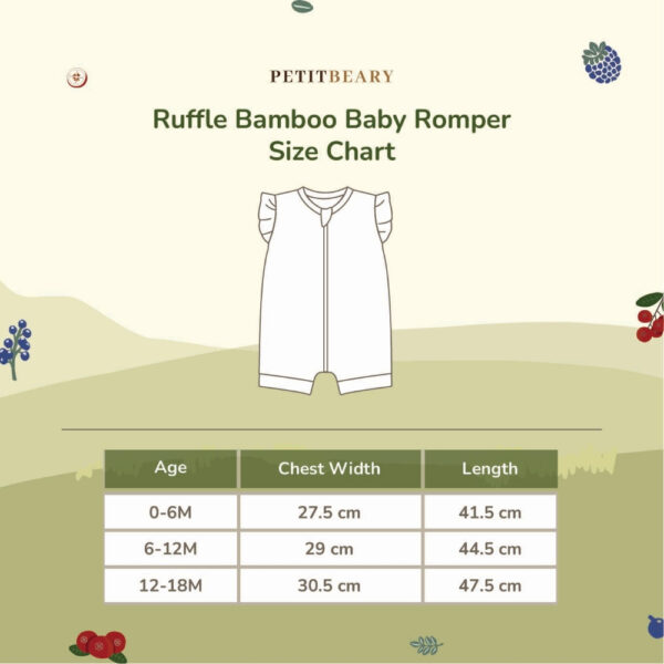 PETIT BEARY -  Bamboo Baby Ruffle Romper