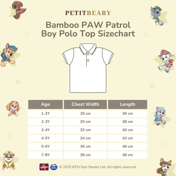 Petit Beary x Paw Patrol Collection - Boy Bamboo Polo Top