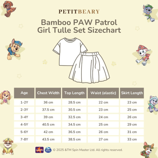 Petit Beary x Paw Patrol Collection - Girl Bamboo Tulle Set