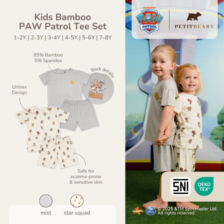 Petit Beary x Paw Patrol Collection - Kids Unisex Bamboo Basic Tee Set
