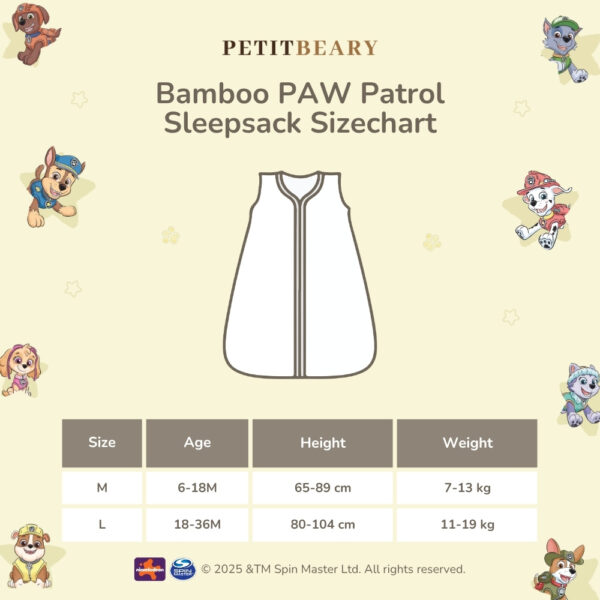 Petit Beary x Paw Patrol - Bamboo Sleepsack