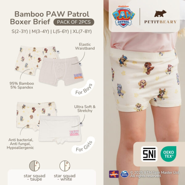 Petit Beary x Paw Patrol Bamboo Boxer Brief Boy Girl (Pack of 2pcs)