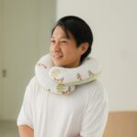 Petit Beary x Kero Travel Neck Bamboo Pillow - Bantal Leher Bamboo Anak Dewasa Travel