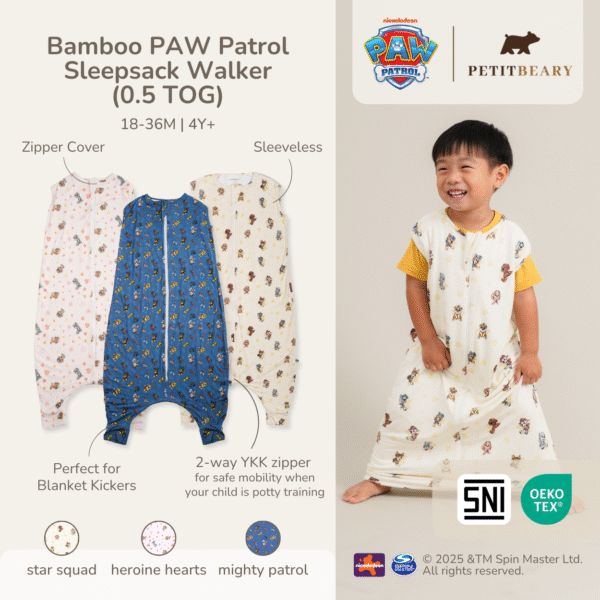 Petit Beary x Paw Patrol - Bamboo 0.5TOG Sleepsack Walker