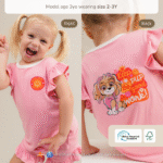 Petit Beary x Paw Patrol Collection - Girl Bamboo Ruffle Tee Set