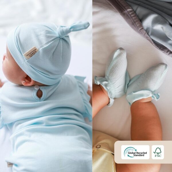 Bamboo Hat, Mittens, and Booties - Petit Beary - Topi Sarung Tangan