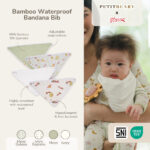 Petit Beary x Kero Bamboo Bandana Waterproof Bib - Celemek Bayi Waterproof