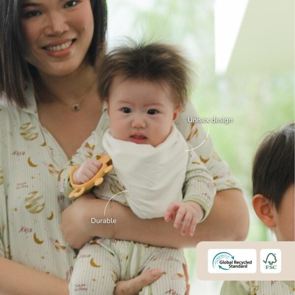 Petit Beary x Kero Bamboo Bandana Waterproof Bib - Celemek Bayi Waterproof