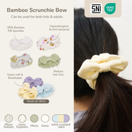 PETIT BEARY - Bamboo Scrunchie Bow Hair Tie