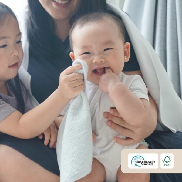 Petit Beary Bamboo Baby Washcloth/Waslap Bayi Sapu Tangan Handkerchief