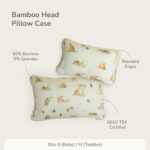Baby & Toddler Bamboo Head Pillow CASE- Petit Beary - SARUNG BANTAL