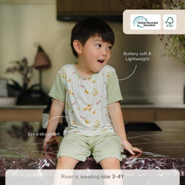 Petit Beary x Kero Kids Bamboo Basic Tee Set - Setelan Baju Anak