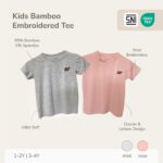 PETIT BEARY - Kids Bamboo Embroidered Tee