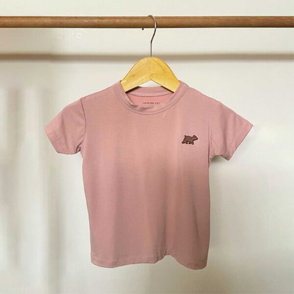 PETIT BEARY - Kids Bamboo Embroidered Tee