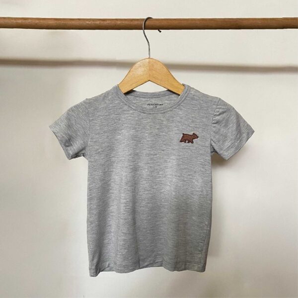 PETIT BEARY - Kids Bamboo Embroidered Tee