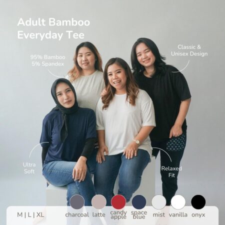 Petit Beary-Adult Bamboo Everyday Tee - Atasan Baju Kaos Polos UNISEX