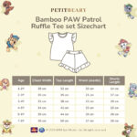Petit Beary x Paw Patrol Collection - Girl Bamboo Ruffle Tee Set