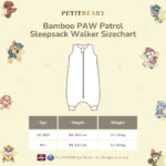 Petit Beary x Paw Patrol - Bamboo 0.5TOG Sleepsack Walker