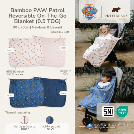 Petit Beary x Paw Patrol Bamboo On The Go Blanket 0.5TOG - Selimut Stroller Nursing Cover