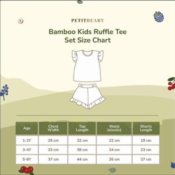 Petit Beary Bamboo Ruffle Tee Set