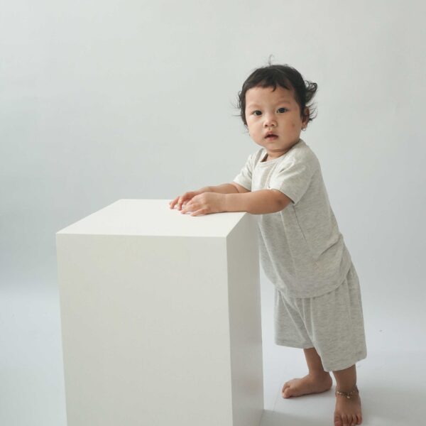 Petit Beary Bamboo Kids Basic Tee Set (Solace) - Setelan Baju Anak