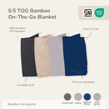 Petit Beary Bamboo On-The-Go Blanket /Selimut Stroller/Nursing Cover